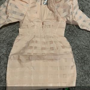 Pastel pink Asos puff Sleeve dress